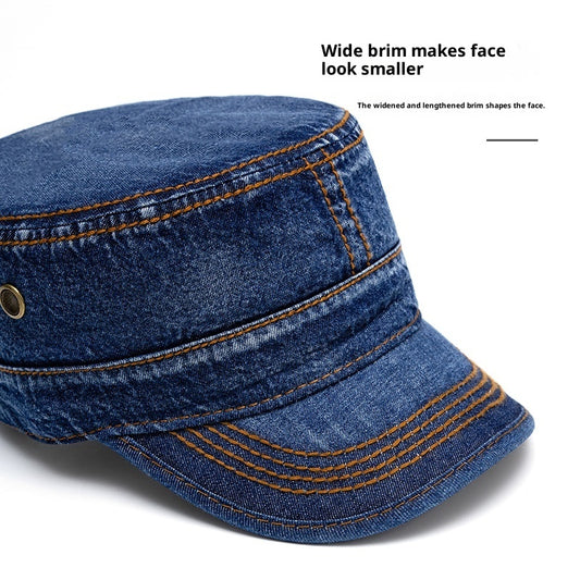 Flat-top Cap Men's Big Head Circumference Fashion Peaked Cap