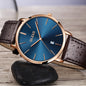Fashion Casual Watch Men Luxury Brand Mens Watches Leather Sport Waterproof Auto Date Quartz Wristwatch